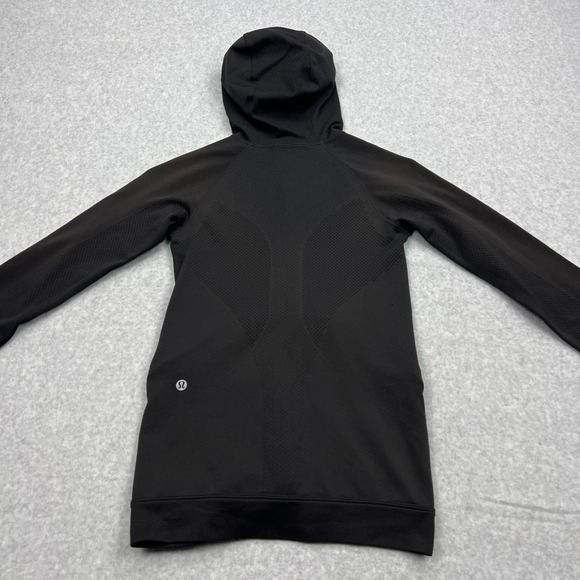 Lululemon Ventilate Jacket Women's 4 Black Full Zip Hooded Slim Stretch W4APXS - Picture 9 of 12